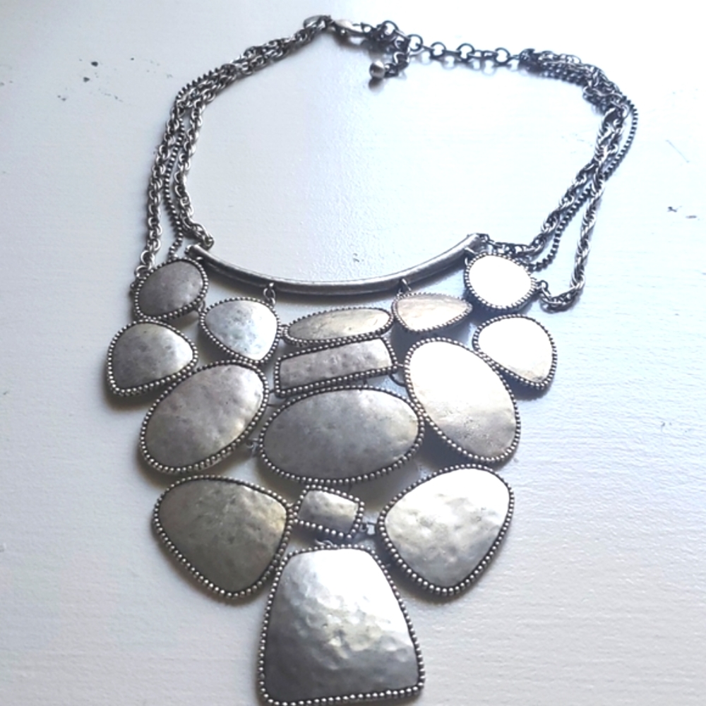 Chico's Hammered Statement necklace